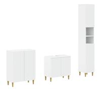 vidaXL Set di armadietti da bagno in 3 pezzi ARNHEM Bianco
