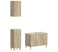 vidaXL Set di armadietti da bagno in 3 pezzi ARNHEM Rovere Sonoma