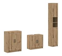 vidaXL Set di armadietti da bagno in 3 pezzi UTRECHT