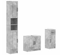 vidaXL Set di armadietti da Bagno in 3 Pezzi Utrecht