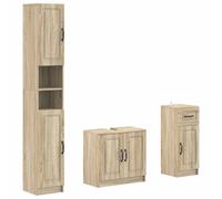 vidaXL Set di armadietti da bagno in 3 pezzi UTRECHT
