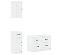 vidaXL Set di armadietti da bagno in 3 pezzi UTRECHT Bianco