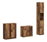 vidaXL Set di armadietti da bagno in 3 pezzi UTRECHT Legno antico