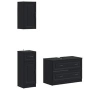 vidaXL Set di armadietti da bagno in 3 pezzi UTRECHT Nero