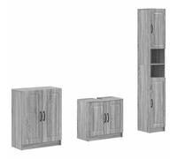 vidaXL Set di armadietti da bagno in 3 pezzi UTRECHT Sonoma grigio