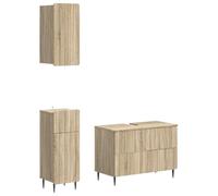 vidaXL Set di armadietti da bagno in 3 pezzi ZWOLLE Rovere Sonoma