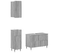 vidaXL Set di armadietti da bagno in 3 pezzi ZWOLLE Sonoma grigio