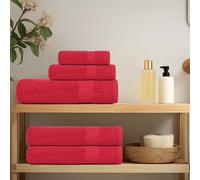 vidaXL Set di asciugamani 12 pezzi FROGN Rosso 360 g/m²