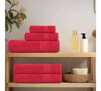 vidaXL Set Asciugamani 8 pz Rossi 360 gsm 100% Cotone, Asciugamani, Set di Asciugamani da Bagno, Asciugamano, Telo da Bagno, Asciugamano per Il Viso