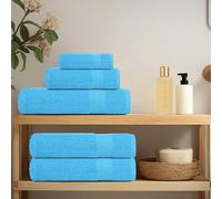 vidaXL Set Asciugamani FROGN 8 pz Turchesi 360 gsm 100% Cotone, Asciugamani, Set di Asciugamani da Bagno, Asciugamano, Telo da Bagno
