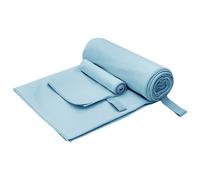 vidaXL Set di Asciugamani Sportivi 2 pcs Blu Tessuto