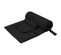 vidaXL Set di Asciugamani Sportivi 2 pcs Nero Tessuto