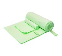 vidaXL Set di Asciugamani Sportivi 2 pcs Verde Tessuto