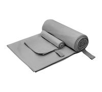 vidaXL Set di Asciugamani Sportivi Altro Grigio scuro Tessuto