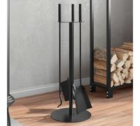 vidaXL Set di attrezzi per camino 4 pezzi 22x59 cm in acciaio