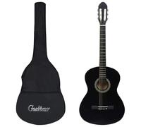 vidaXL Set di chitarra classica per principianti, 12 pezzi, nero 4/4 39"
