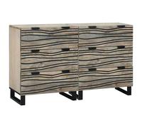 vidaXL Set di Credenze 2 pcs Bianco 120 x 33,5 x 75 cm