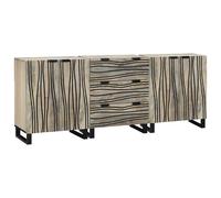 vidaXL Set di Credenze 3 pz Bianco 180 x 33 x 75 cm