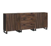 vidaXL Set di Credenze 3 pz Marrone 180 x 33 x 75 cm