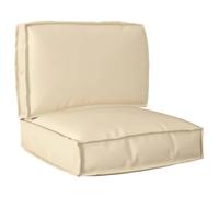 vidaXL Set di Cuscini per Pallet 2 PCS Beige Tessuto Oxford, Cuscini rettangolari per Giardino e terrazzo, Set Moderno per arredo Esterno, Perfetti per Primavera e Estate