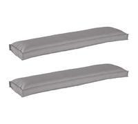 vidaXL Cuscini per panchina 2 pezzi Grigio 150x40x8 cm Tessuto Oxford