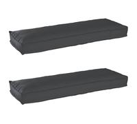 vidaXL Set di Cuscini per Pallet 2 pcs Nero 120 x 40 x 8 cm