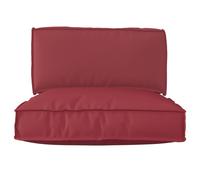 vidaXL Set di Cuscini per Pallet 2 pcs Nero Tessuto Oxford