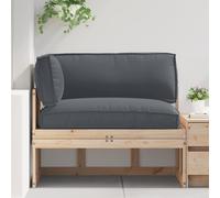 vidaXL Set di Cuscini per Pallet 3 pcs Antracite Tessuto Oxford