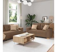 vidaXL Set di divani 2 pcs Marrone 221 x 78 x 80 cm Tessuto