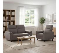 vidaXL Set di divani 2 pcs Tortora Tessuto