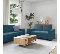 vidaXL Set di Divani 2 pz con Cuscini Blu in Velluto