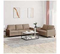 VIDAXL - Set Di Divani 2 Pz Con Cuscini Cappuccino In Similpelle