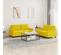 vidaXL Set di Divani 2 pz con Cuscini giallo in Velluto