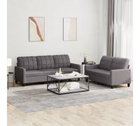 VidaXL Set di Divani 2 pz con Cuscini Grigio in Similpelle