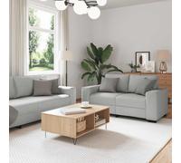 vidaXL Set di Divani 2 pz con Cuscini Grigio Nuvola in Tessuto