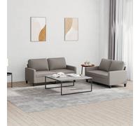 vidaXL Set di Divani 2 pz con Cuscini Tortora in Tessuto