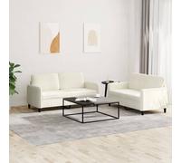 vidaXL Set di Divani 2 pz Crema in Velluto