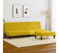 vidaXL Set di Divani 2 pz Giallo in Velluto