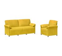 vidaXL Set di divani 2 pz Giallo Velluto