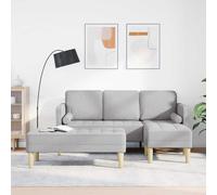vidaXL Set di divani 2 pz Grigio Nuvola Poliestere