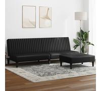 vidaXL Set di Divani 2 pz Nero in Similpelle