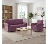 vidaXL Set di divani 2 pz Viola Velluto