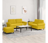 vidaXL Set di Divani 3 pz con Cuscini giallo in Velluto