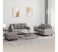 vidaXL Set di Divani 3 pz con Cuscini Tortora in Tessuto
