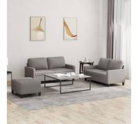 vidaXL Set di Divani 3 pz con Cuscini Tortora in Tessuto