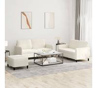 vidaXL Set di Divani 3 pz Crema in Velluto