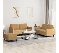 vidaXL Set di Divani 3 pz Marrone in Velluto