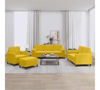 vidaXL Set di Divani 4 pz con Cuscini Giallo in Velluto