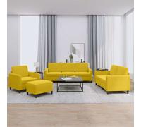 vidaXL Set di Divani 4 pz Giallo in Velluto