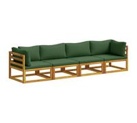 vidaXL Set di divani 4 pz Naturale Legno di Acacia Massello